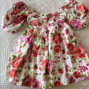 Abercrombie & Fitch Pink and Green Floral Mini Dress